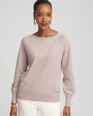 Rocky Mountain Embroidered Pull-Over Boatneck Sweater