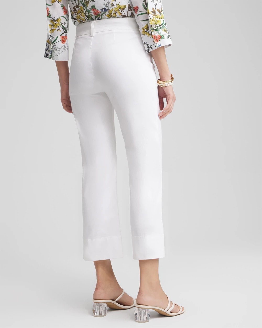 Alabaster Trapunto Straight Leg Cropped Pants