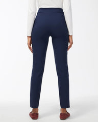 Ink Bi-Stretch Front Seam Slit Ankle Pants