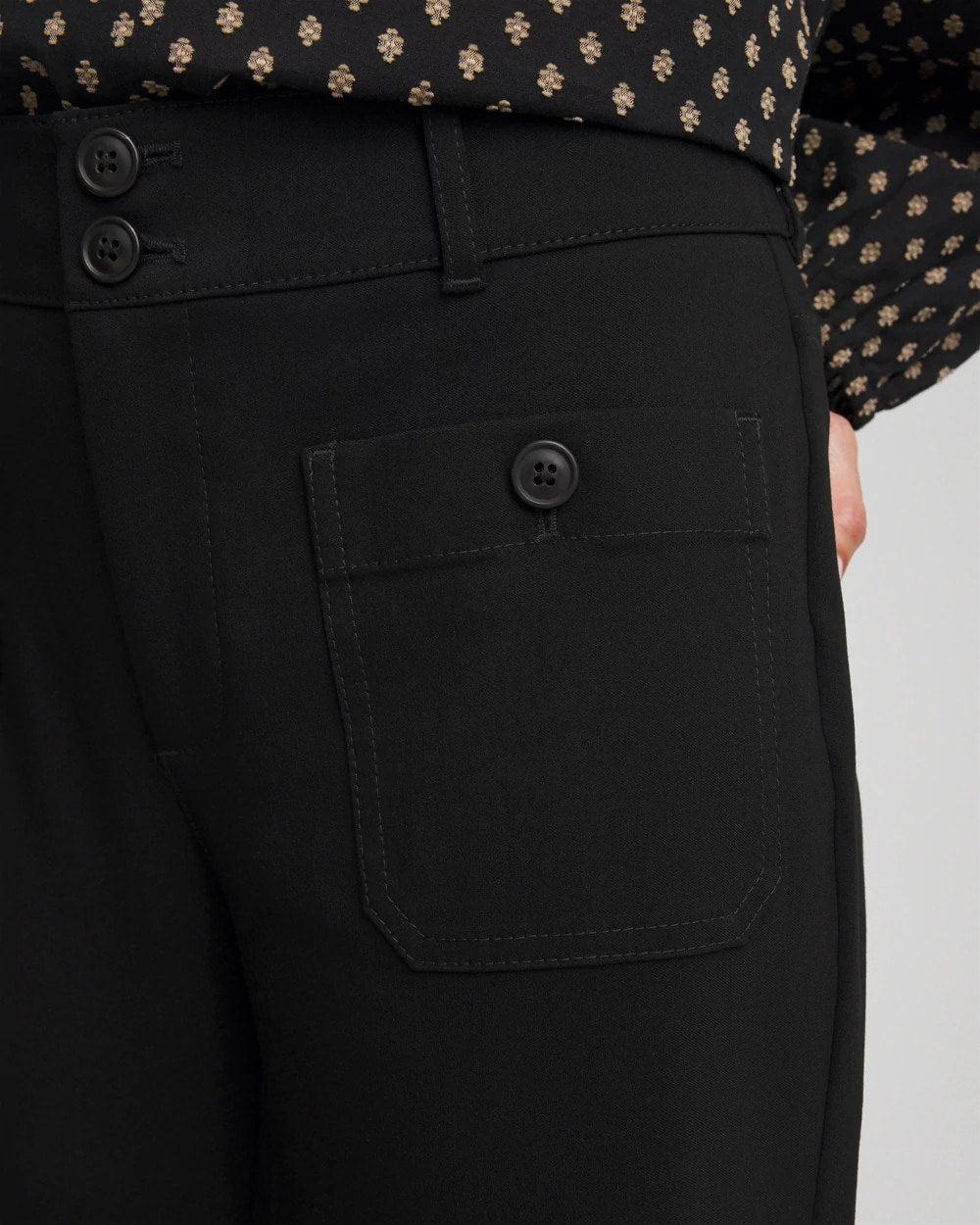Black Emme Four Pocket Straight Cropped Pants