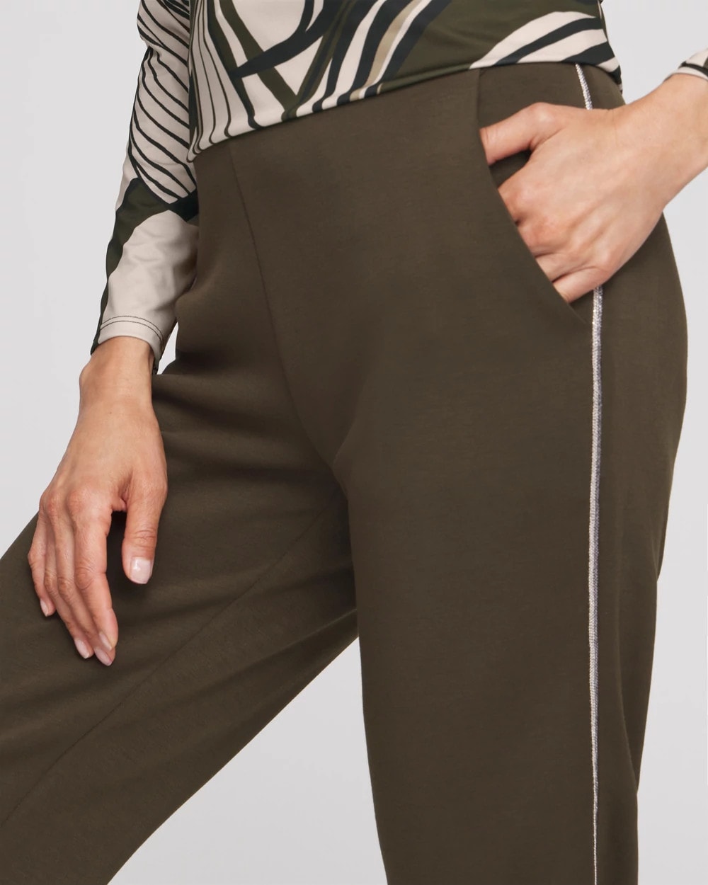 Primordial Forest Zenergy® Caviar Bead Scuba Ankle Pants