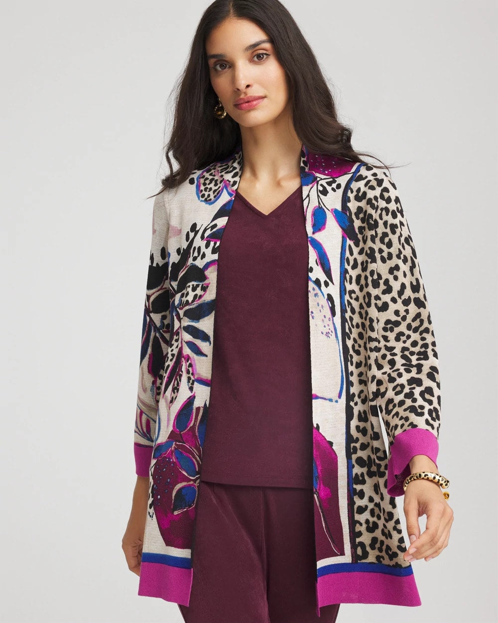 Blackened Burgundy Travelers™ Collection Artisanal Cardigan
