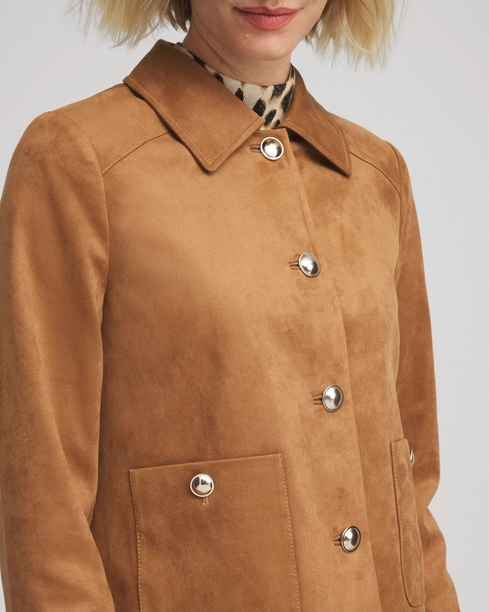 Burnt Sienna Suede Cropped Jacket