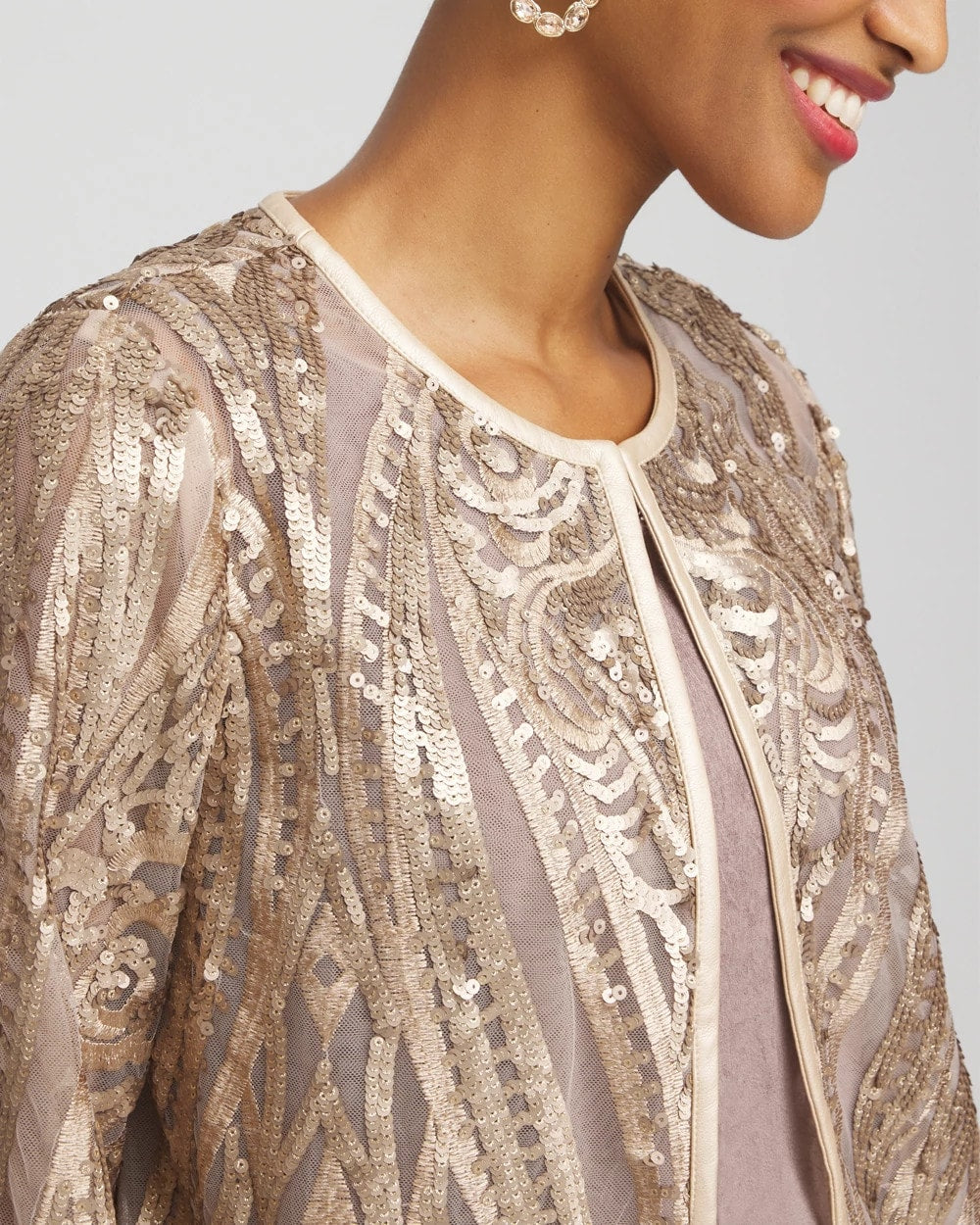 Champagne Travelers™ Collection Champagne Sequins Jacket