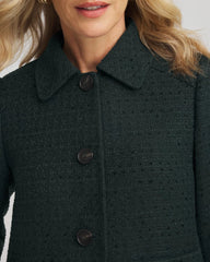 Darkest Spruce Tweed Cropped Jacket