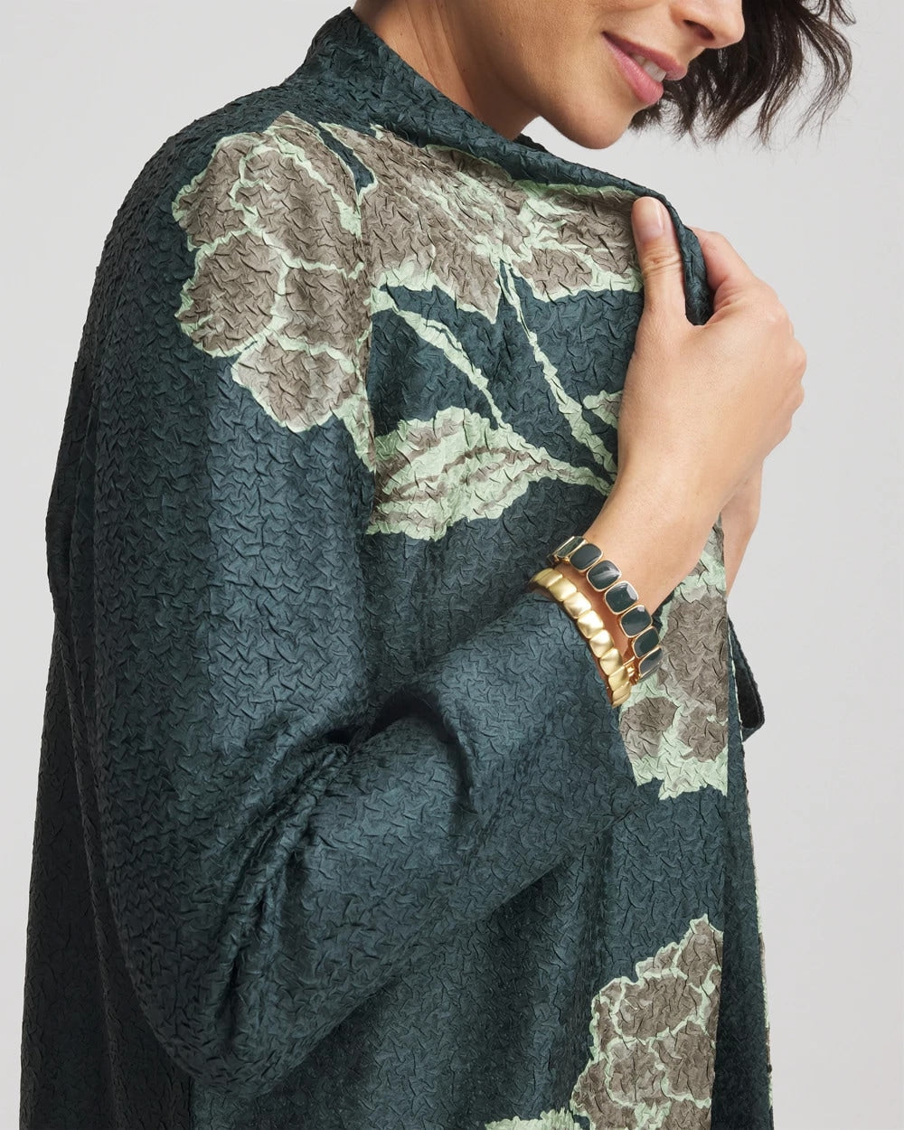 Darkest Spruce Travelers™ Collection Artisanal Crushed Reversible Jacket