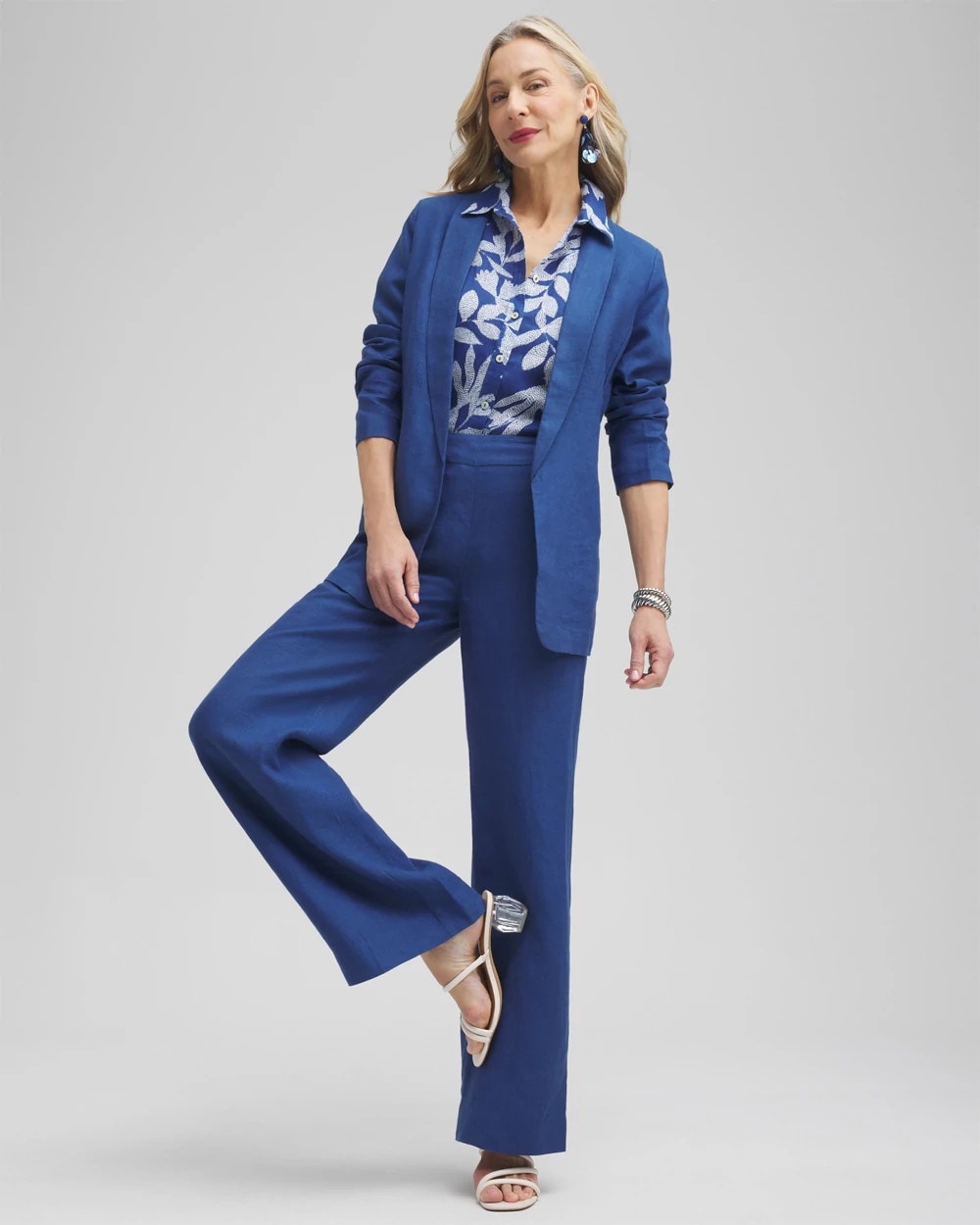Naval Indigo Linen Blazer