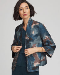 Teal Shadow Travelers™ Collection Crystal Crushed Reversible Jacket