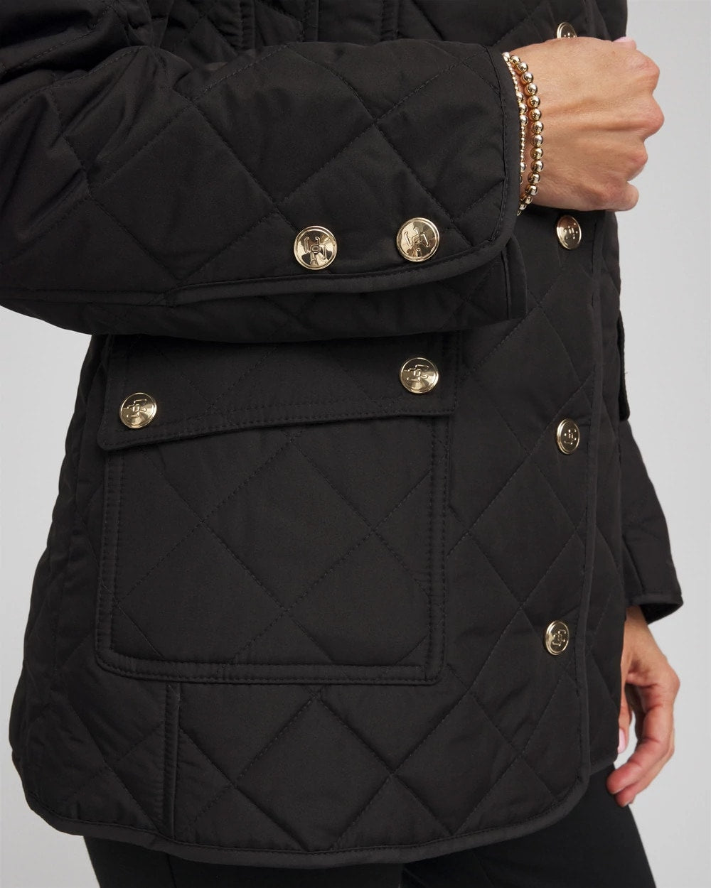 Black Quilted Barn Jacket