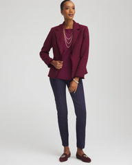 Deep Chianti Tweed Fringe Blazer