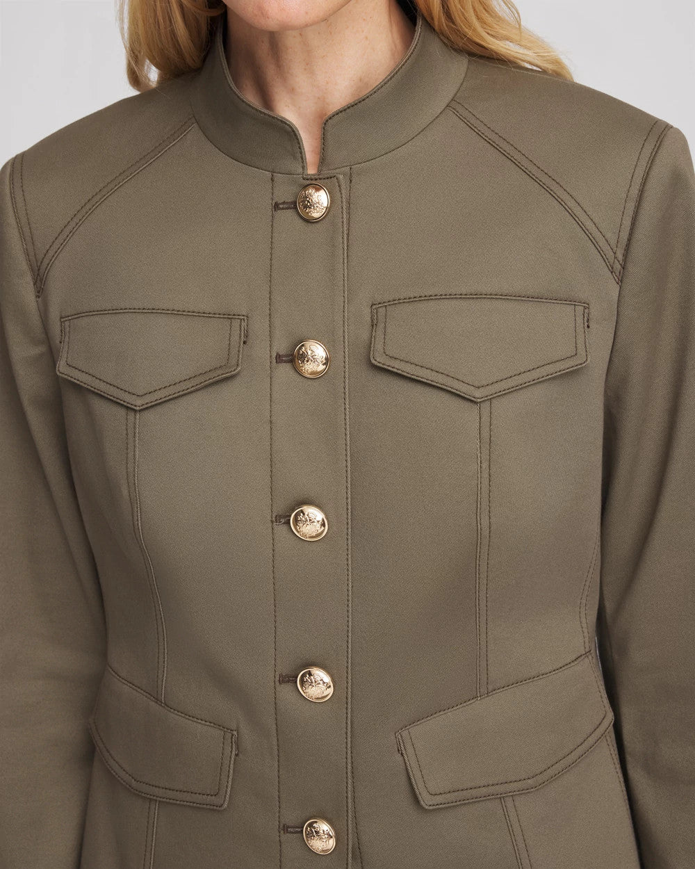 Nettle Leaf Peplum Field Jacket
