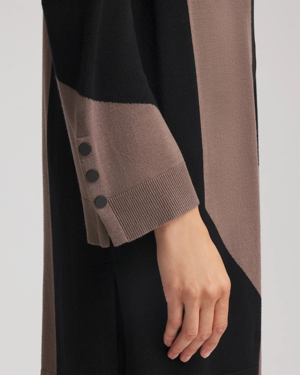 Deep Taupe Travelers™ Collection Colorblock Cardigan
