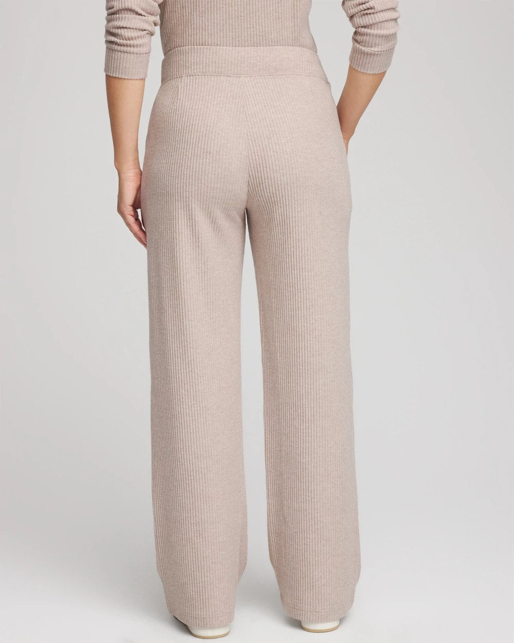 Light Taupe Heather Zenergy® Brushed Ribbed Pants