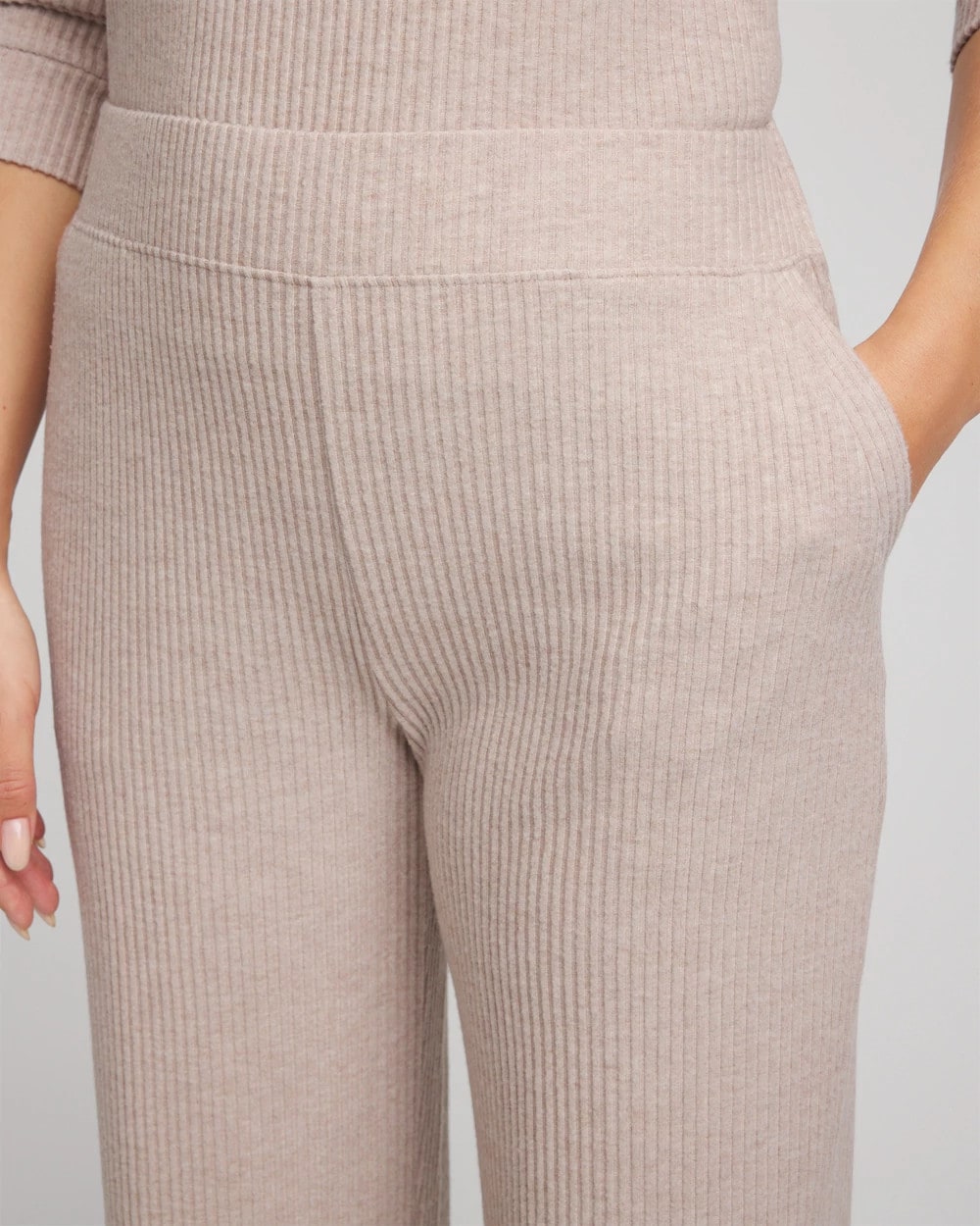 Light Taupe Heather Zenergy® Brushed Ribbed Pants