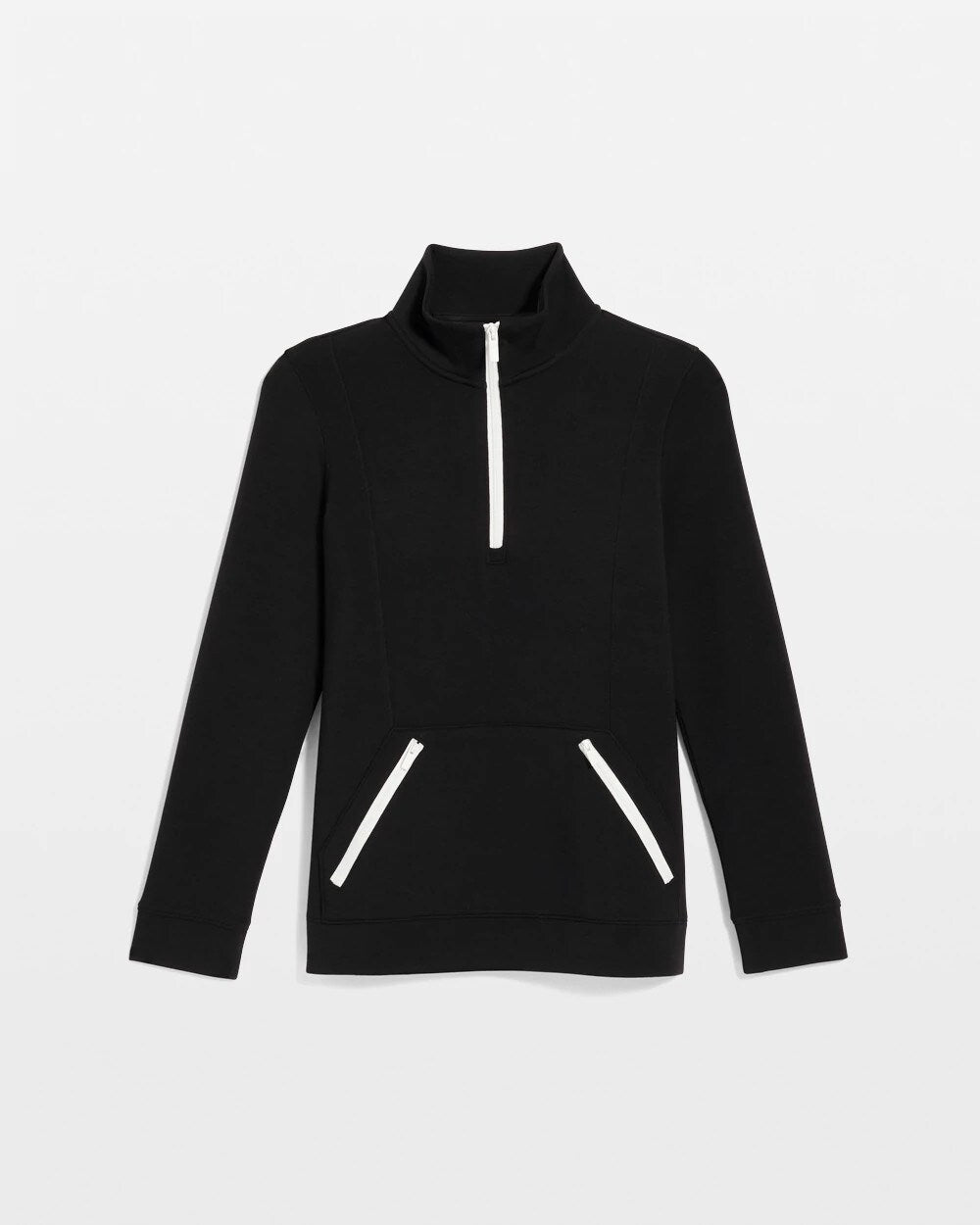 Black Zenergy® Soft Contrast Half Zip Pullover