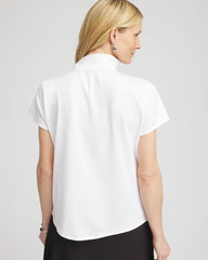 Alabaster Zenergy® UPF Mockneck Short-Sleeve Top