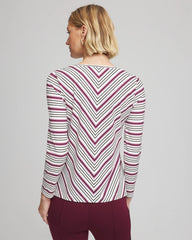 Deep Chianti Zenergy® Soft Brushed Striped Top