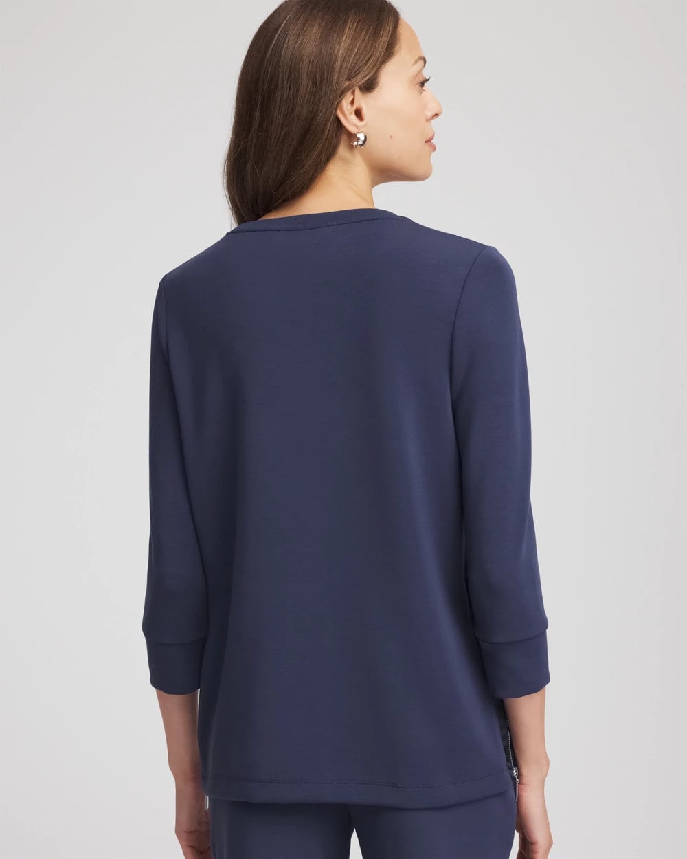 Passport Blue Zenergy® Satin-Trim Tunic