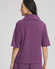 Washed Grape Zenergy® Soft Half-Zip Top