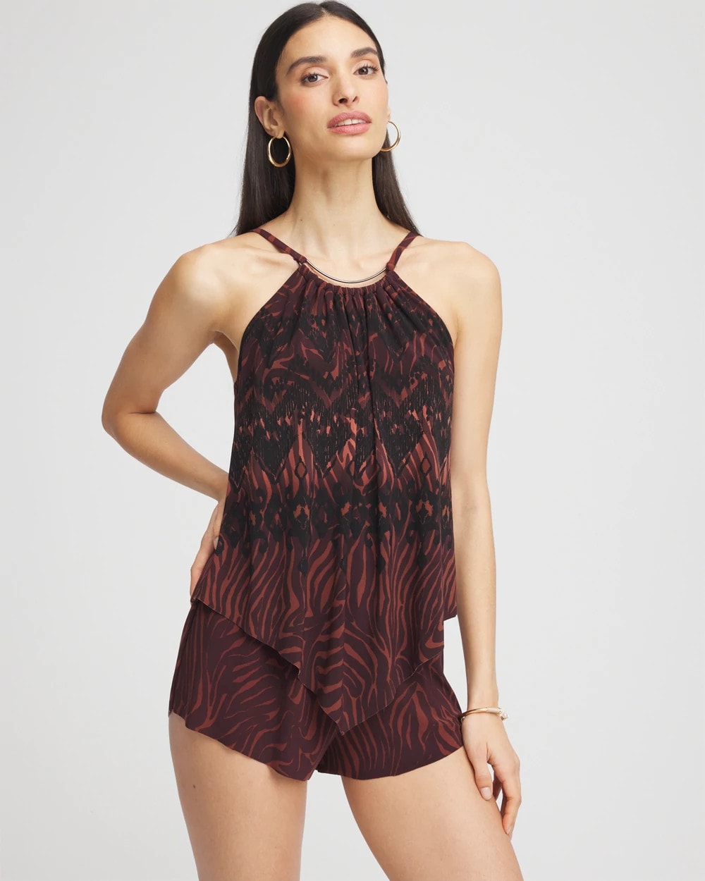 Multi Brown Magicsuit® Goldie Zabra Romper