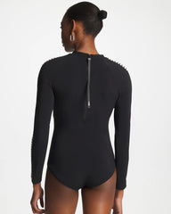 Black/White Gottex Coco Long Sleeve One Piece