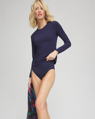 Navy Gottex Long-Sleeve Swim Shirt