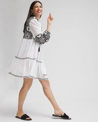 Alabaster Eyelet Swim Dress Coverup