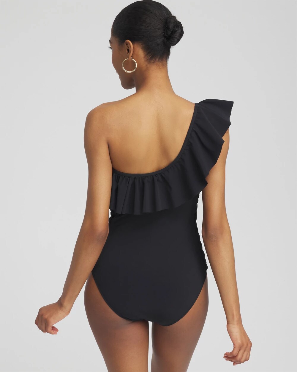 Black Gottex One Shoulder One Piece Swimsuit