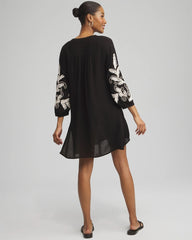Black Embroidered Coverup Dress