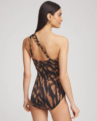 Black/Brown Miraclesuit® Raya De Safari Europa One-Piece Swimsuit