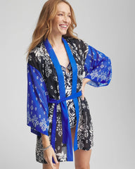 Midnight And White Miraclesuit® Talavera Kimono