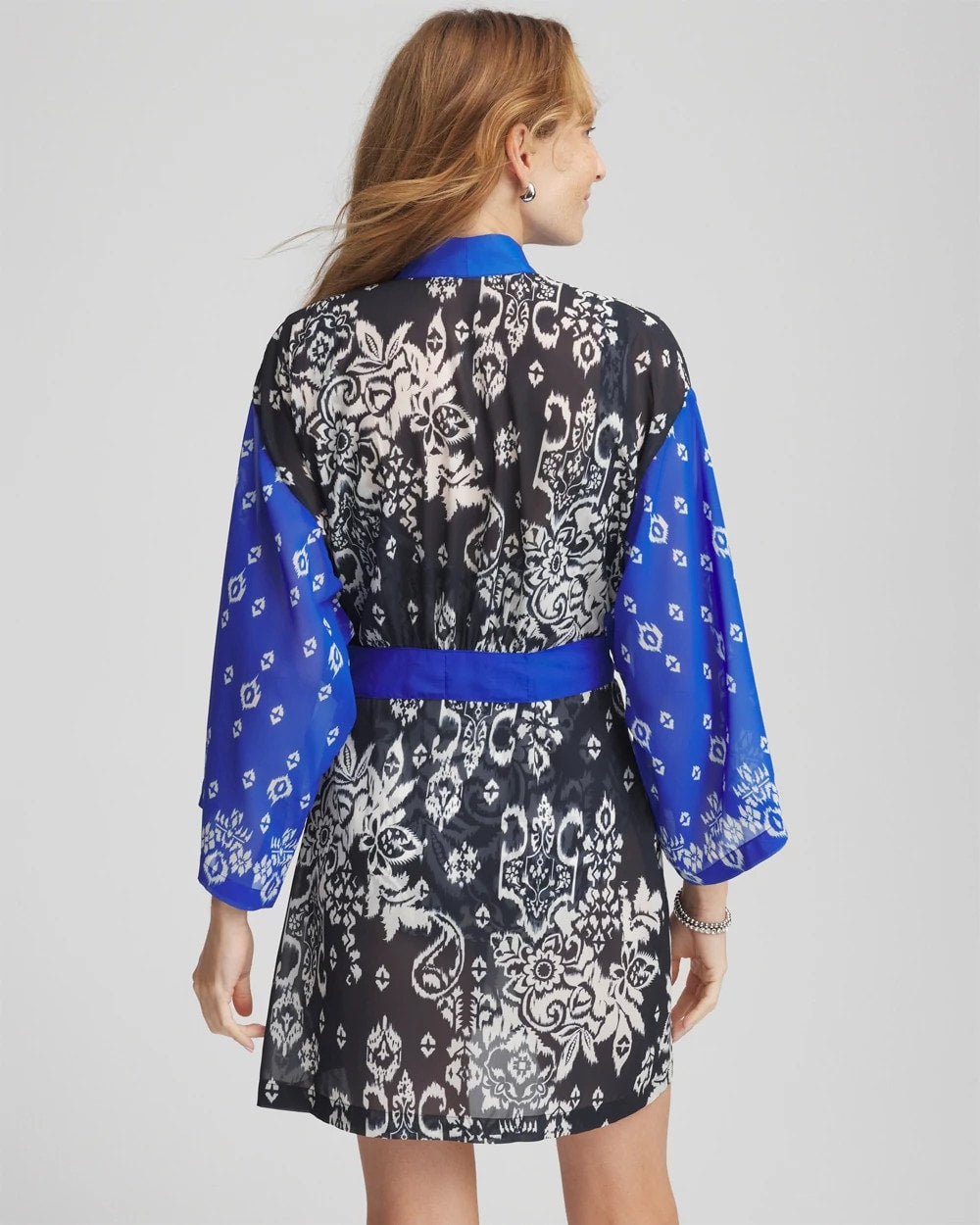 Midnight And White Miraclesuit® Talavera Kimono
