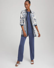 Canyon Blue Travelers™ Collection Paisley Mesh Shirt Jacket