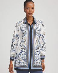 Canyon Blue Travelers™ Collection Paisley Mesh Shirt Jacket