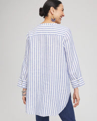 Indigo No Iron™ Linen Tunic
