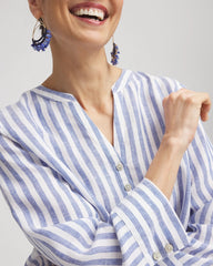 Indigo No Iron™ Linen Tunic