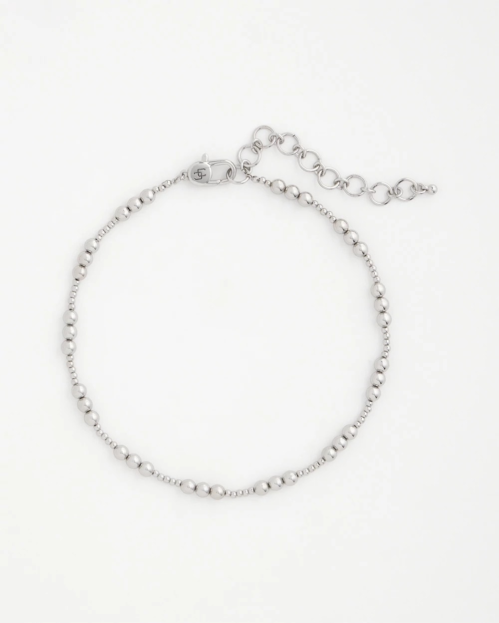 Silver Silvertone Beaded Necklace