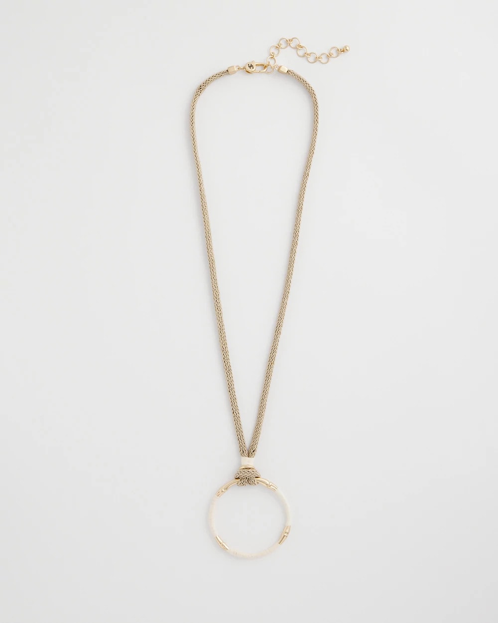 Neutral Large Open Pendant Necklace
