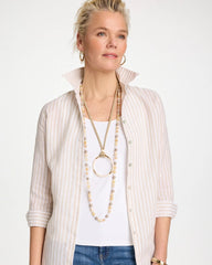 Neutral Large Open Pendant Necklace