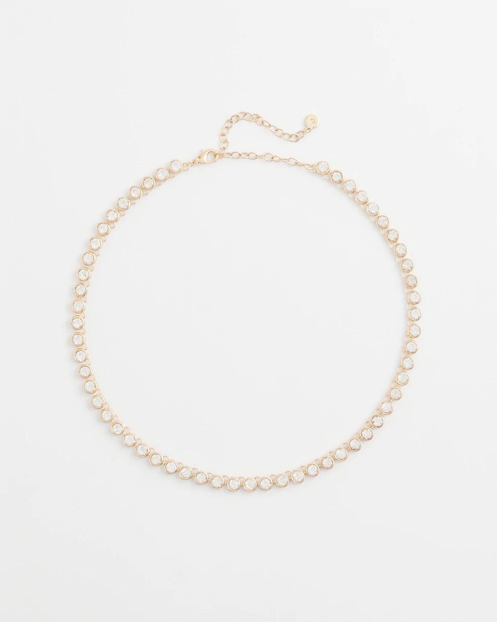 Gold Goldtone Tennis Necklace
