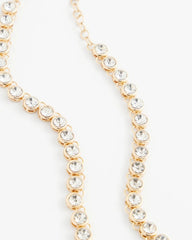 Gold Goldtone Tennis Necklace