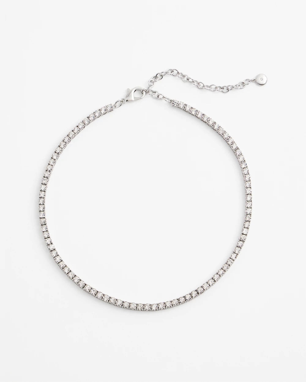 Silver Silver Tennis Necklace