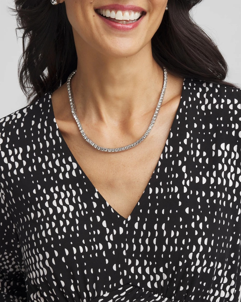 Silver Silver Tennis Necklace