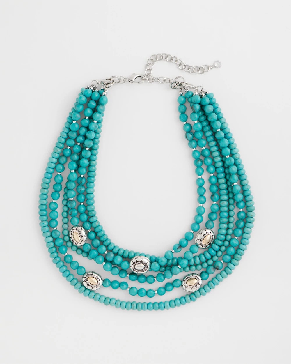 Turquoise Turquoise Multistrand Bib Necklace