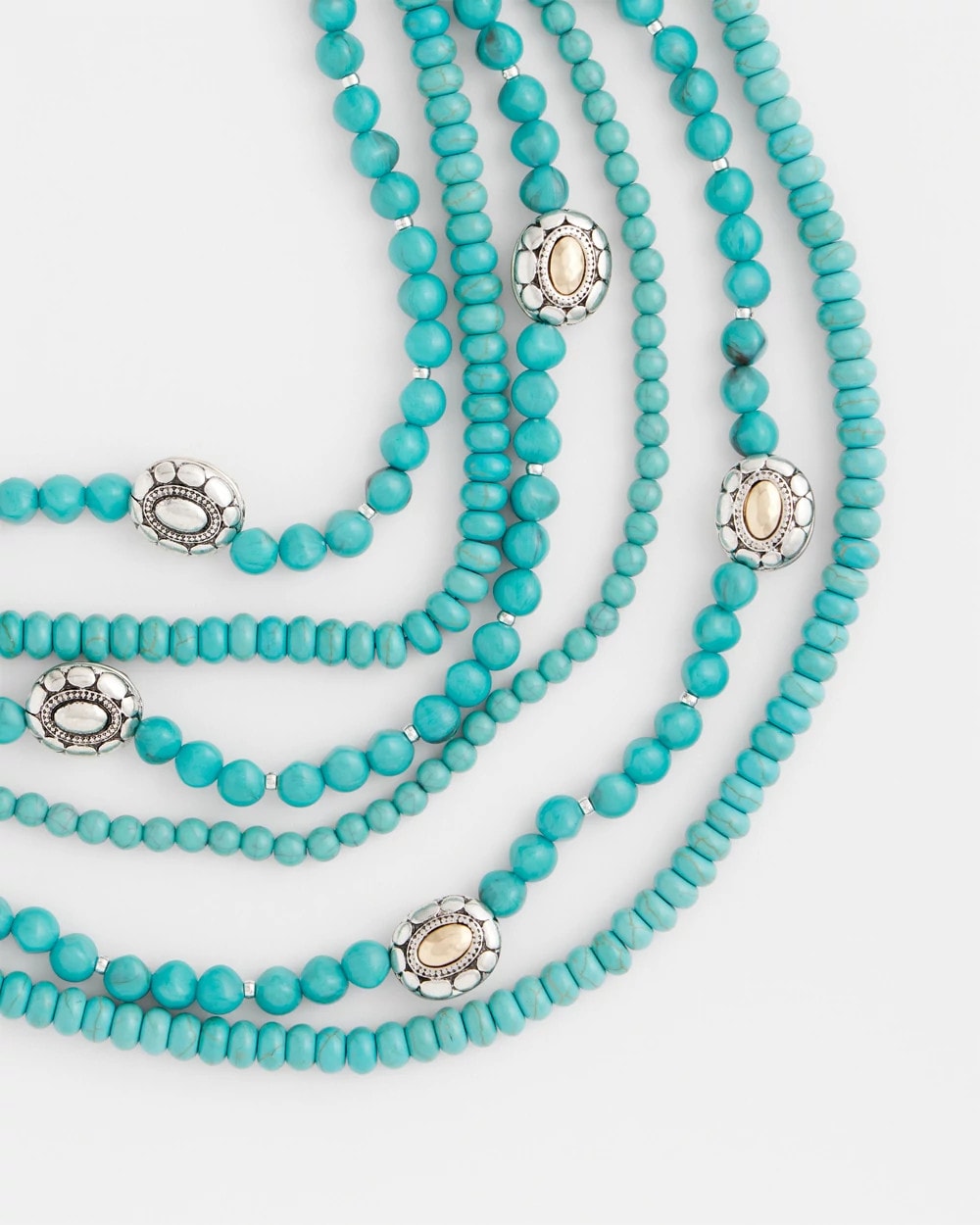 Turquoise Turquoise Multistrand Bib Necklace