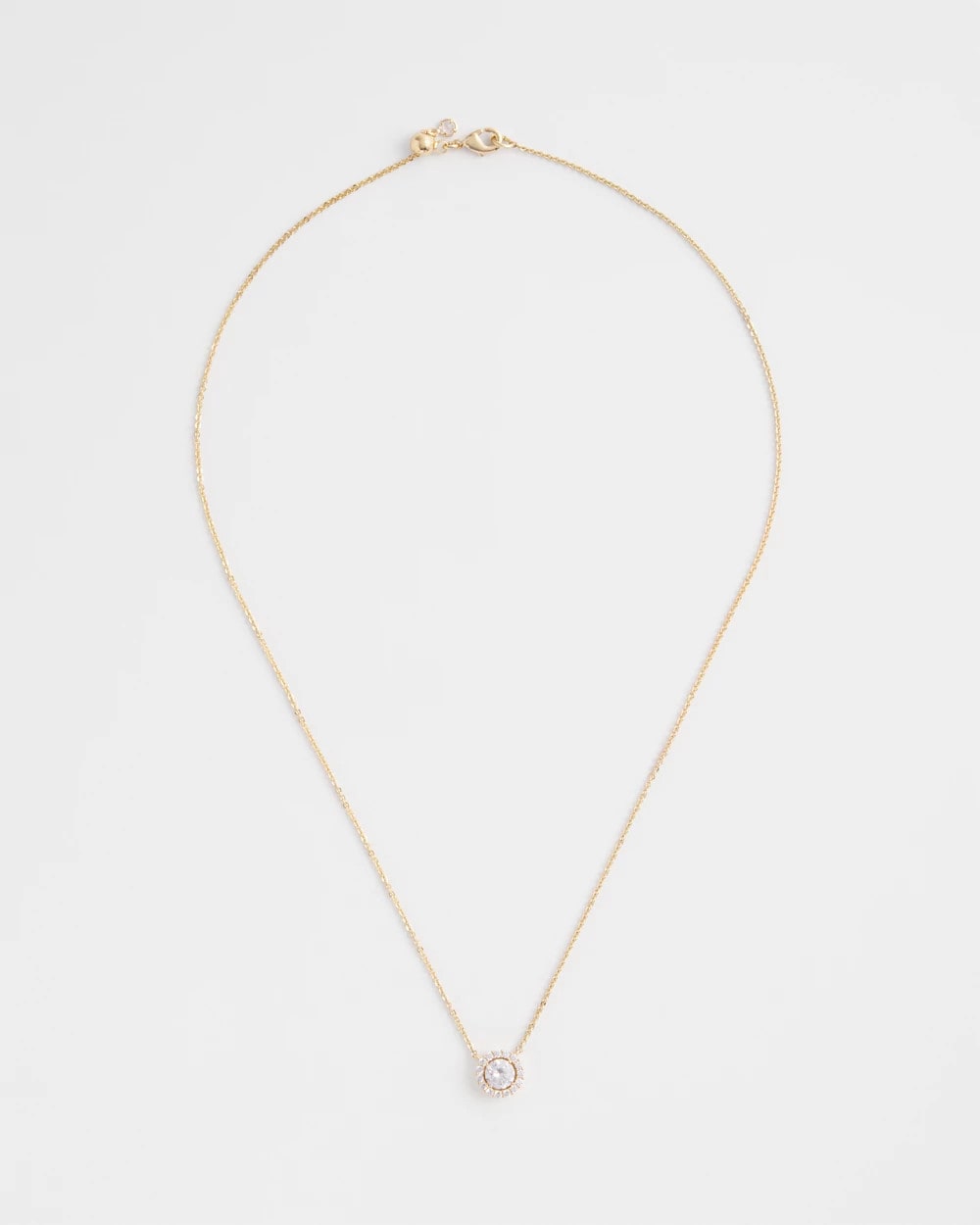 Gold Gold Tone Drop Stone Necklace