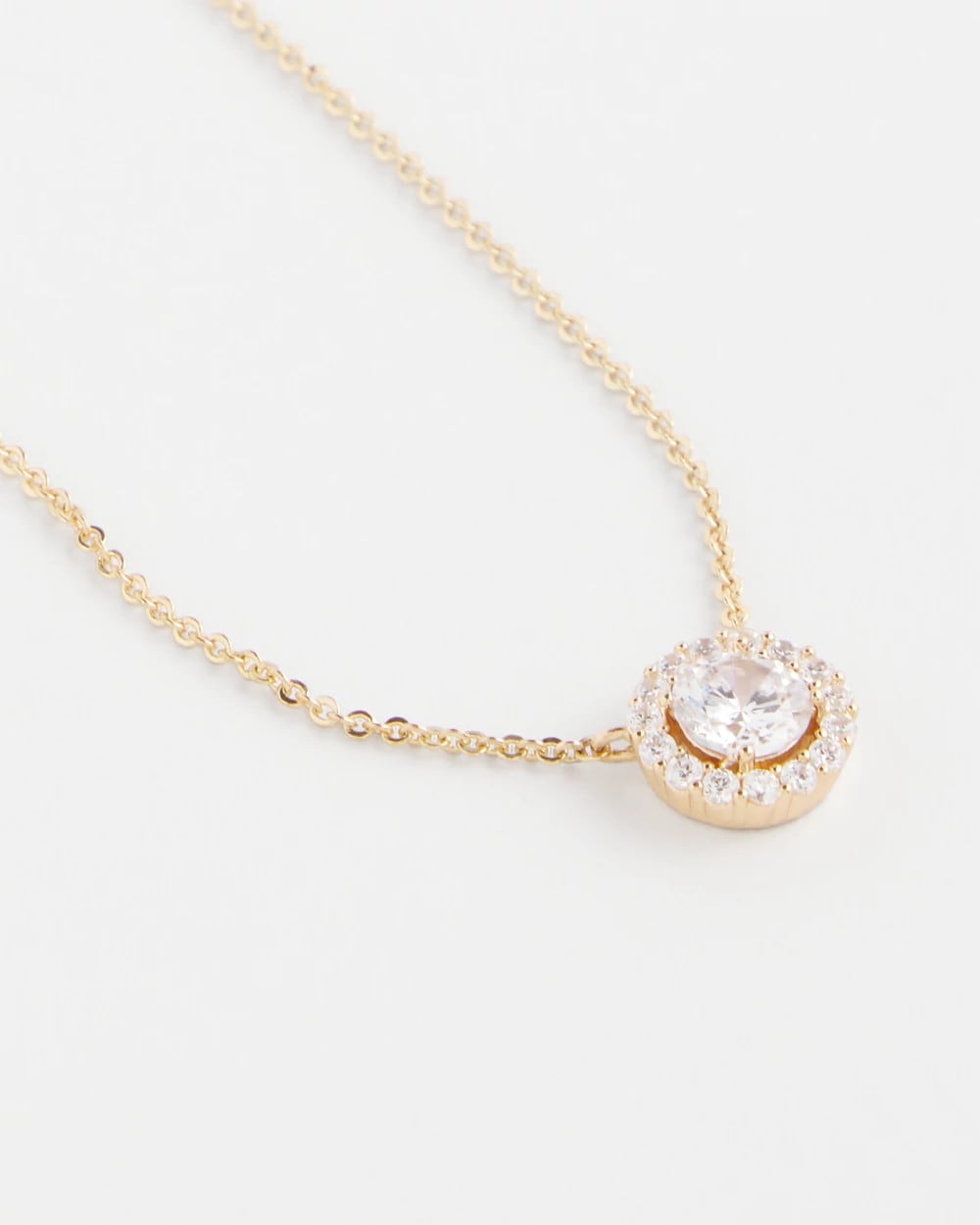 Gold Gold Tone Drop Stone Necklace