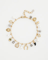Gold Lucky Charm Short Necklace