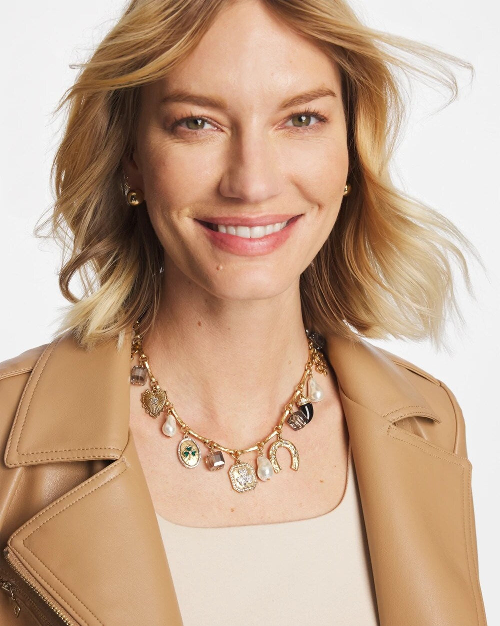 Gold Lucky Charm Short Necklace