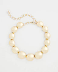 Gold Gold Pebble Collar Necklace